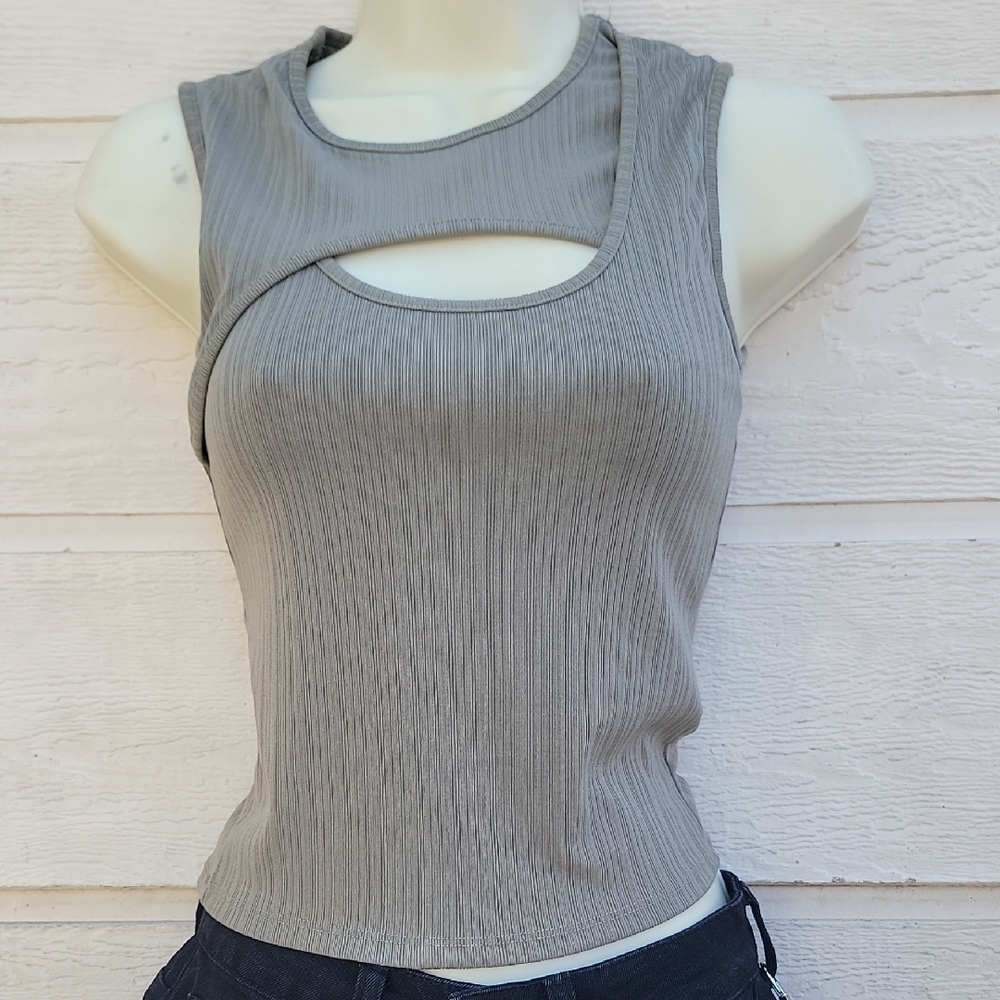 Cotton On Olive Cutout Tank Top Size Xs